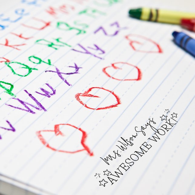 Teacher Awesome Work Self-inking Stamp (Creator Uploaded)