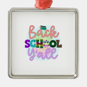 Teacher Back School Y All Metal Tree Decoration