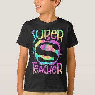 Teacher Back To School Apple Tie Dye Funny First D T-Shirt