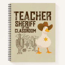 Teacher Back to school Cowboy Retro Goose Funny