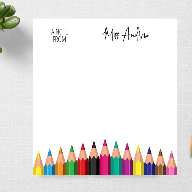 Teacher Back to School End of Year Gift Custom Notepad (Creator Uploaded)