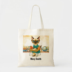 Teacher Back to school for Cat lovers Tote Bag