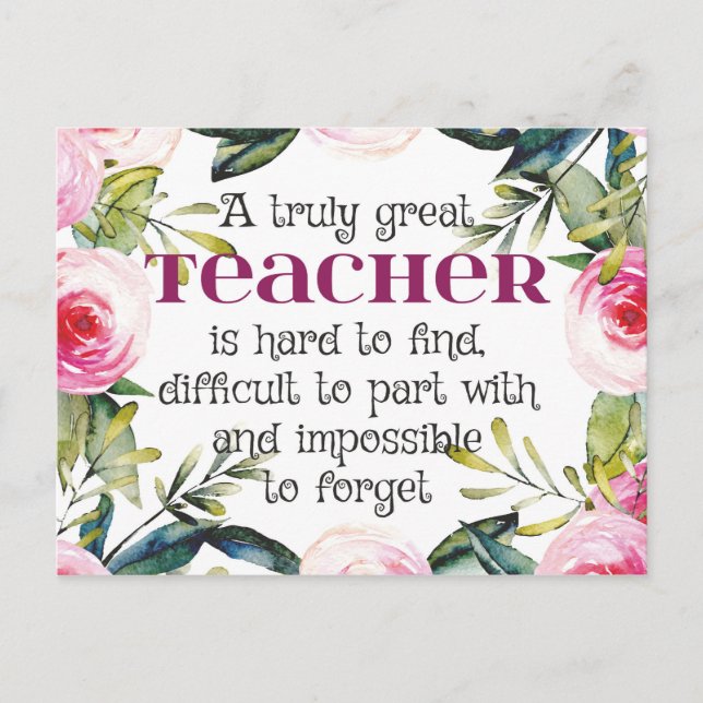 Teacher back to school gift Teacher Welcome sign Postcard (Front)