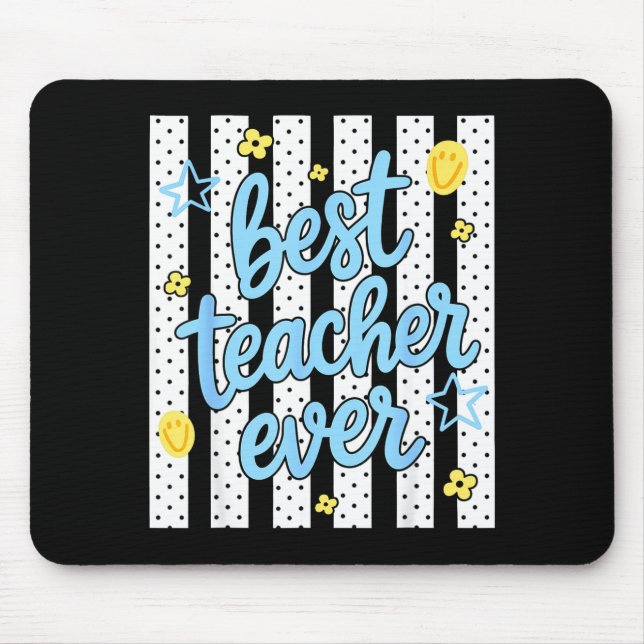 Teacher back to school happy first day of school  mouse mat (Front)