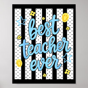 Teacher back to school happy first day of school  poster