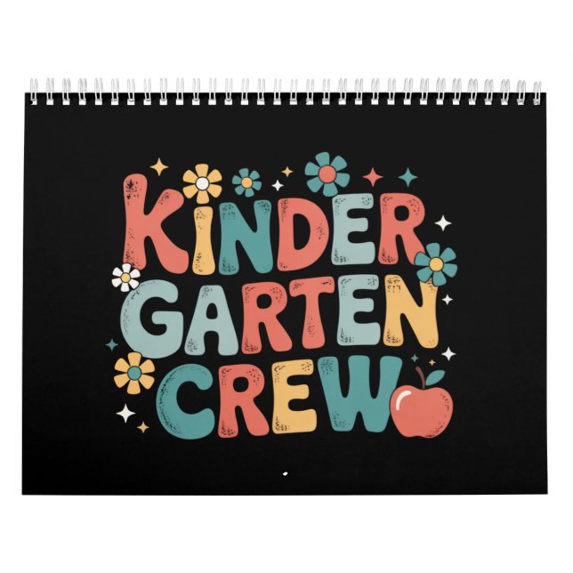 Teacher  Back to School Kindergarten Crew Calendar (Cover)