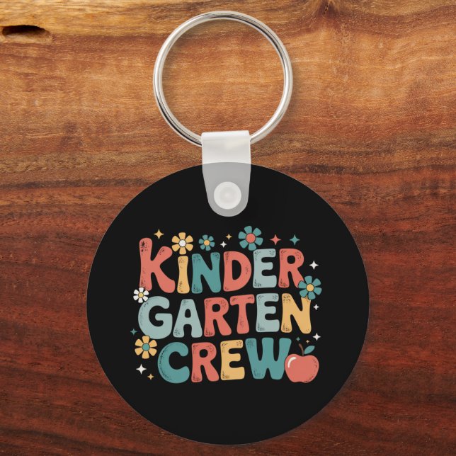Teacher  Back to School Kindergarten Crew Key Ring (Front)