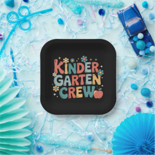Teacher  Back to School Kindergarten Crew Paper Plate