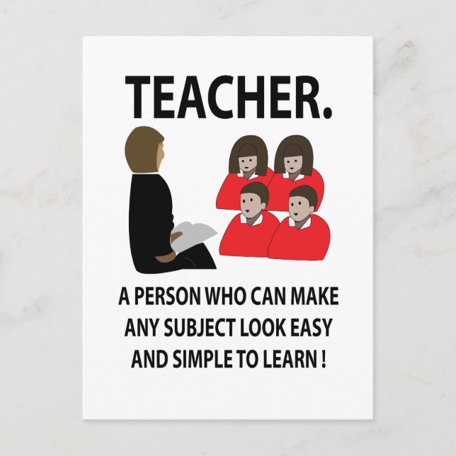 Teacher Back To School  Postcard (Front)