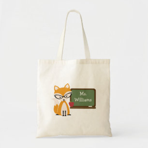 Teacher Bag - Fox At Chalkboard