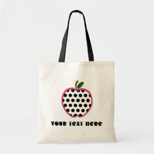 Teacher Bag - Polka Dot Apple