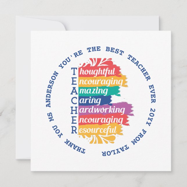 Teacher - BEST Quotes (Front)