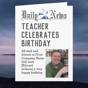 Teacher Birthday Card to Personalise