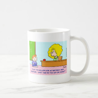 teacher birthday date coffee mug