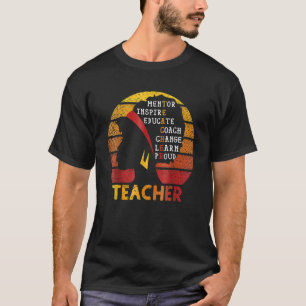 Teacher Black History Month Afro African Prde Men  T-Shirt