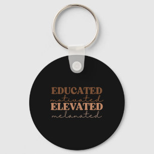 Teacher Black History Month Educated Motivated Mel Key Ring