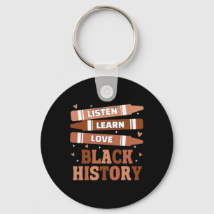 Teacher Black History Month Quote African American Key Ring