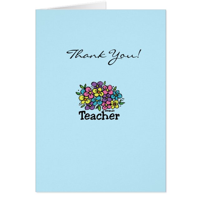 Teacher Blooms Thank You Card (Front)