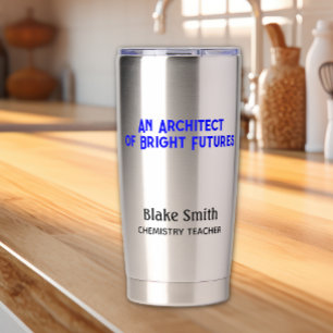 Teacher, Blue & Black Text, 20oz Stainless Steel Insulated Tumbler