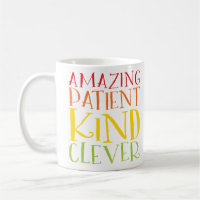 TEACHER bold colourful rainbow positive word stack