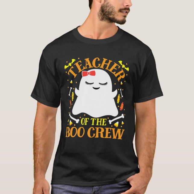 Teacher Boo Crew Matching Ghost Group Cute Womens T-Shirt (Front)