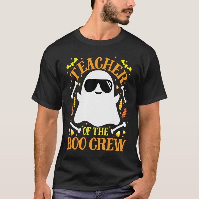 Teacher Boo Crew Matching Ghost Group Women Men Ha T-Shirt (Front)