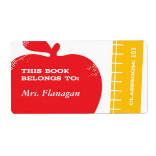 Teacher Book Label