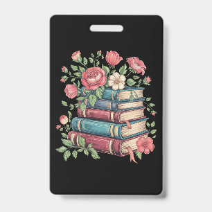 Teacher Book Lover Back to School Wildflowers ID Badge