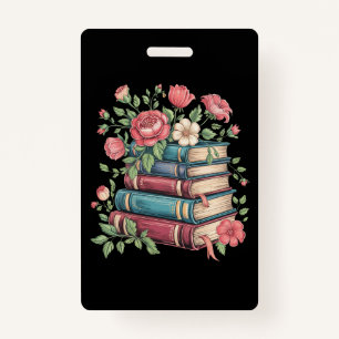 Teacher Book Lover Back to School Wildflowers ID Badge
