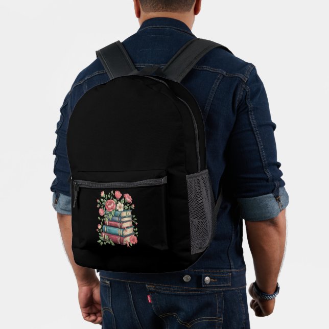Teacher Book Lover Back to School Wildflowers Printed Backpack (Insitu (Model))