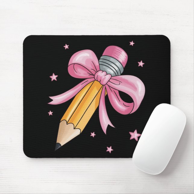 Teacher Bow Pencil Teaching Life Appreciation Gift Mouse Mat (With Mouse)