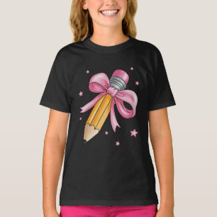 Teacher Bow Pencil Teaching Life Appreciation Gift T-Shirt