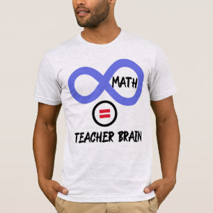 Teacher brain = ∞ math Algebra Teacher T-shirt