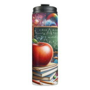 Teacher Bright Colourful School Thermal Tumbler