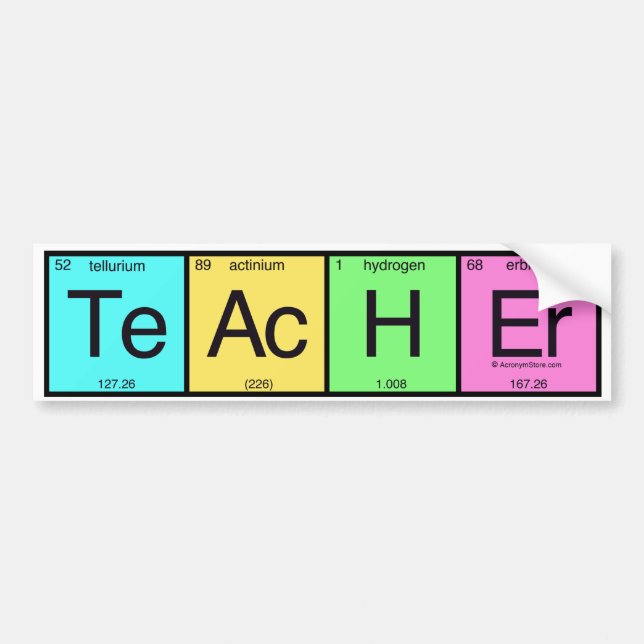 Teacher Bumper Sticker (Front)
