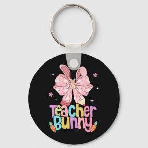 Teacher Bunny Bow Pencil Easter Days Resurrection Key Ring