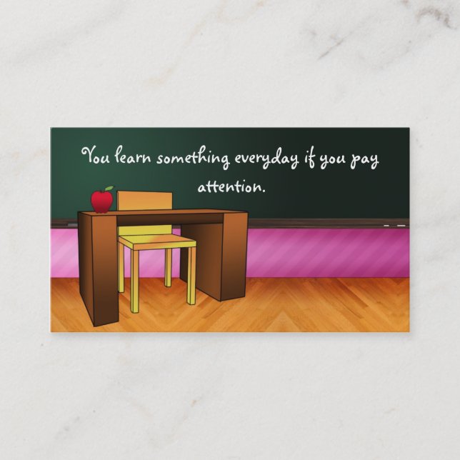 Teacher business card (Front)