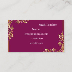 teacher business card
