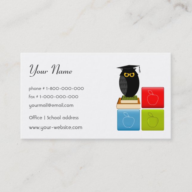 Teacher Business Card (Front)