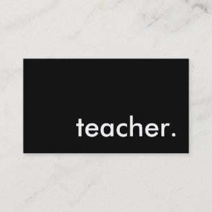 teacher. business card