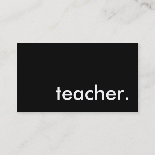 teacher. business card (Front)
