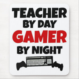 Teacher by Day Gamer by Night Mouse Mat