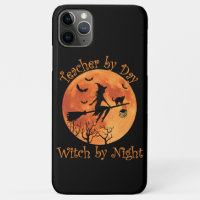 Teacher by Day Witch by Night Funny Halloween