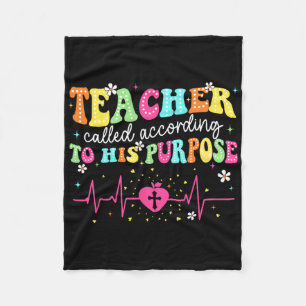 Teacher Called According To His Purpose Christian Fleece Blanket