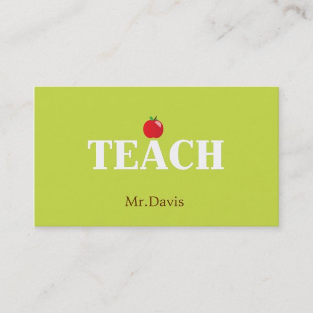 Teacher Calling Card (Front)