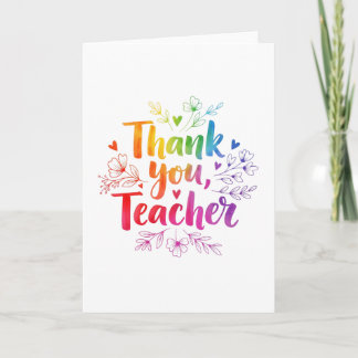 Teacher Card – Thank You, Teacher!