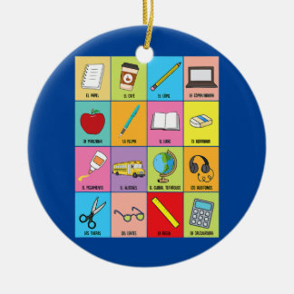 Teacher Cards Spanish Teacher Bilingual Education Ceramic Tree Decoration