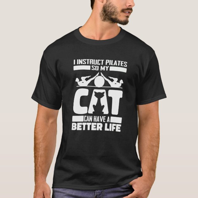 Teacher Cat Workout Reformer - Lessons Pilates Ins T-Shirt (Front)