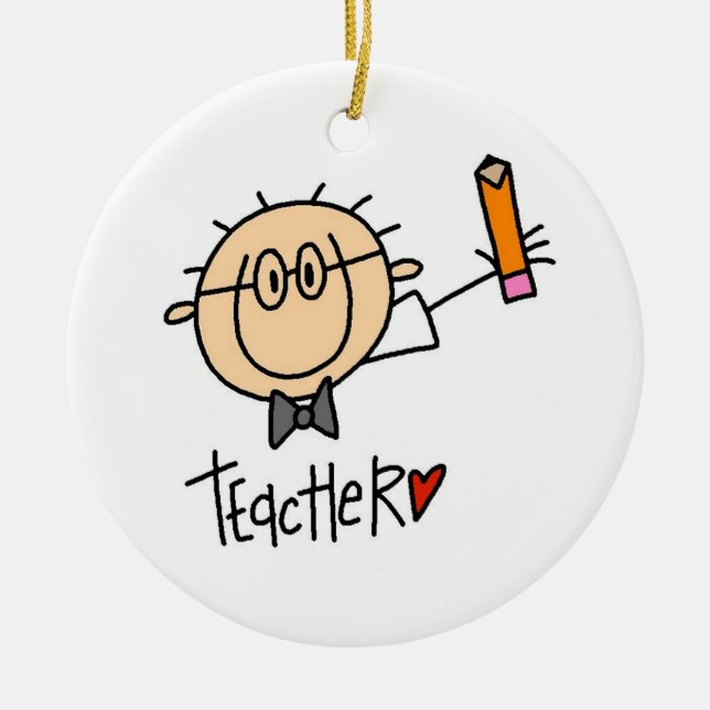 Teacher Ceramic Tree Decoration (Front)