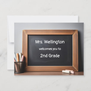 Teacher Chalkboard Blackboard Custom Welcome Postcard